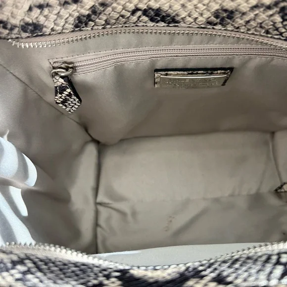 Valentino Black and Cream Python Pattern Tote